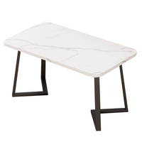 Ensemble de table à manger de luxe moderne en gros avec 2 chaises en cuir pour visiteurs, chaise d'hôtel, pieds en métal, plateau de table en bois, mobilier de maison