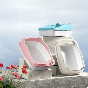 Cross-border bestseller kattenbak semi-gesloten anti-zand geurbestendig vierkante kattenoor kleine maat toiletkooi voor kittens katten - Product Image 1