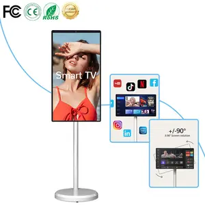 Standbyme 21.5 Inch Portable Tv Floor Standing Interactive Smart Touch Screen Monitor With Usb Interface Hdtv 1080p Definition