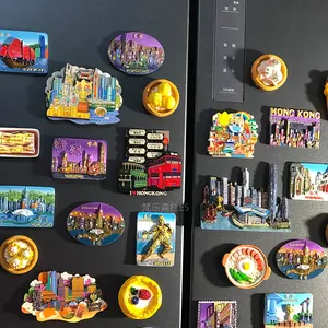 定制3D树脂纪念品Honkong磁铁城市冰箱贴旅游纪念品
