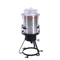 Cuisinière à vapeur pour fruits de mer en aluminium, four à gaz propane, friteuse extérieure 30QT, friteuse à dinde pour camping, restauration et cuisine