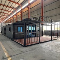 Maison préfabriquée en conteneur de 40 pieds avec bureau, salle de bain, cuisine, 3 chambres et 2 salles de bain