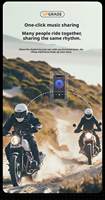 Casque de moto supra-auriculaire 6.0 avec réduction de bruit ENC, autonomie de 25h, nouvel interphone multi-personnes, étanche IPX5, double connexion