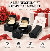 Boîtes d'emballage cadeau en cuir PU de haute qualité, nouveau style, vente en gros, avec logo personnalisé pour bague, pendentif, collier, bracelet