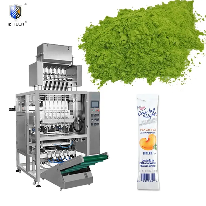 Kinghanlong automatic multi-lanes stick pack sachet packaging machine for Fruit juice powder