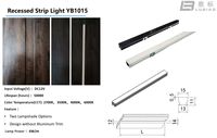 LUBIAO Profilé diffuseur noir en aluminium pour éclairage LED de placard, pour intérieurs de garde-robe sombres, panneau mural décoratif d'accentuation YB1015-23