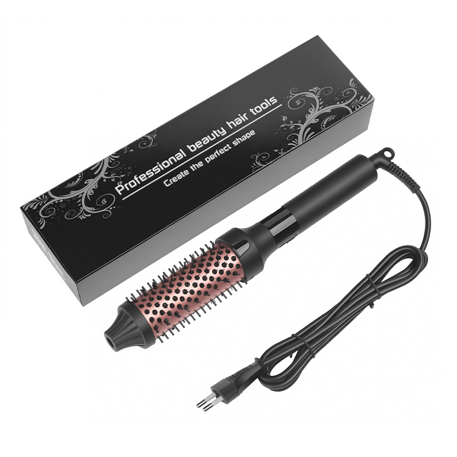 Fast Heater Styling Comb Tourmaline Ceramic 1.25 Inch Hair Curler Brush Portable Ptc Heated Curler Thremal Hair Brush