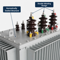 Transformateur de puissance triphasé immergé dans l'huile 1000 kVA 1250 kVA 1600 kVA à enroulement 100 % cuivre, transformateur abaisseur S11