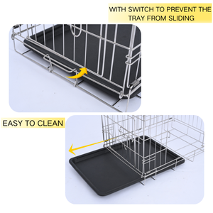 กรงสุนัขพับได้และกรงสุนัขสำหรับเดินทางขนาด23นิ้วทำจากสเตนเลสป้องกันสนิมกรงสำหรับสุนัข304แบบพกพาสำหรับกลางแจ้ง - Product Image 3