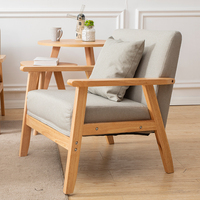 Canapé de salon, petit canapé en bois massif pour une personne seule, appartement, anti-rayures de chat, matériau en bois massif, bon marché, mobilier de salon