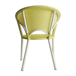 Chaises en rotin résistant aux intempéries avec cadre en aluminium et coussins en polyester Chaises en rotin et bois tissés pour le jardin - Product Image 5