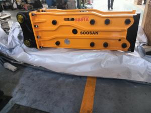 DISJONCTEUR HYDRAULIQUE DE TYPE SUPÉRIEUR SOOSAN SB81A ADAPTÉ AUX ACCESSOIRES D'EXCAVATRICE À GRANDE ÉCHELLE AVEC DES PIÈCES DE RECHANGE CISEAUX TUYAUX ETC - Product Image 5