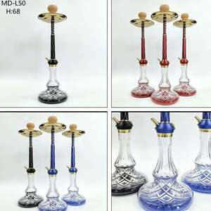 Metal Hookah Standalone Base Glass Hookah Bowl Spring Tobacco Pipe Holder for Lounge <b>Bar</b> - Product Image 3