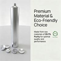 Tube en aluminium pliable vide personnalisé avec bouchon pointu 45 ml pour emballage de crème dépilatoire et de soin de la peau, 100 % recyclable, logo personnalisé
