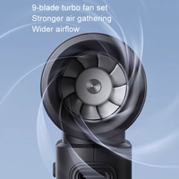 Cadeau parfait JisuLife ventilateur à turbine portable Life9 Super Long 5000mah autonomie de la batterie ventilateur à main à réglage à cinq vitesses