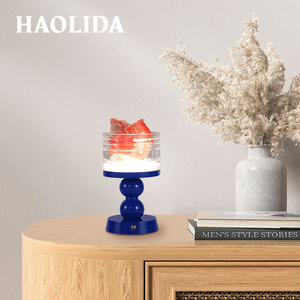 Dẫn bầu không khí đèn với muối tự nhiên đá lửa hương liệu tinh dầu khuếch tán Pin hoạt động dễ bay hơi hương thơm đèn - Product Image 1