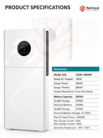 Système de stockage d'énergie solaire hybride 12 kW 30 kWh LiFePO4, empilable et mobile, tout-en-un, alimentation domestique