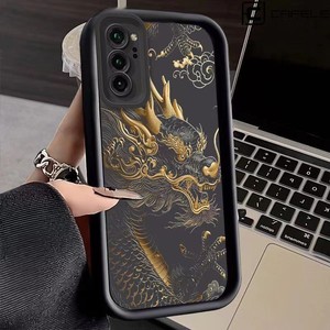 Sang Trọng Thời Trang Đông Rồng Điện Thoại Mềm Trường Hợp Đối Với iPhone 11 12 13 14 15 Pro Max XR XS X 7 8 Cộng Với SE Silicone Ins Bao Gồm - Product Image 3
