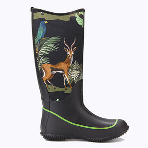 Bottes d'extérieur en caoutchouc pour femme, imperméable, hauteur des genoux, intérieur néoprène, adapté pour la pêche, la chasse, l'équitation, modèle - Product Image 5