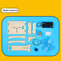 Kit d'expérimentation scientifique DIY : Ventilateur électrique en bois, modèle d'assemblage STEM pour enfants, jouet éducatif de physique fait main pour garçons et filles