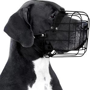 Bozal metálico transfronterizo para perros grandes (Grandes Daneses, <span class=keywords><strong>Cane</strong></span> Corsos, San Bernardo) - Máscara de entrenamiento para evitar la búsqueda de alimentos y mordeduras - Product Image 2