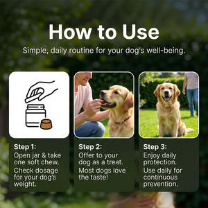 Stock Advance Friandises à Mâcher Souples Anti-Puces et <span class=keywords><strong>Tiques</strong></span> pour Chiens, Réduit les Démangeaisons et la Chute de Poils avec Huile de Coco et Supplément de Neem - Product Image 5