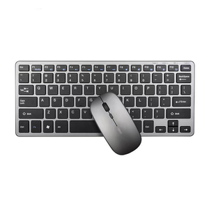 Sıcak satış ince 3 modları Bluetooth 2.4G şarj edilebilir kablosuz Mini klavye Mouse Combos Tablet PC cep telefonu için setleri - Product Image 2