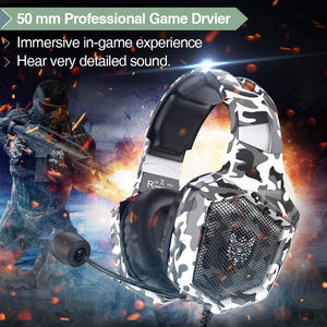 Auriculares de Gaming ONIKUMA K8 Camuflaje con Cable para Jugador de PC Estéreo con Micrófono y Luz LED para PS4, PC, Xbox One y Portátil - Product Image 4