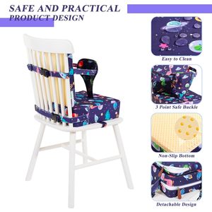Portatile dinosauro Design per bambino seggiolino regolabile <span class=keywords><strong>tavolo</strong></span> <span class=keywords><strong>da</strong></span> pranzo antiscivolo schienale lombare cuscini di seduta cuscini - Product Image 2