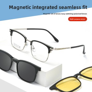 98206X Men's High-End Danyang <strong>Glasses</strong> UV Protection Polarized Night Vision Sunglasses Solid Fashionable Diamond Face Shape Match