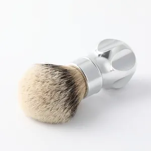 Yaqi Gemini 24mm Anodized Metal Handle Silvertip Badger Hair Shaving Brush For Men