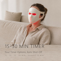 EYCO Masker Kecantikan 3D Baru Nirkabel Led Cahaya Merah Masker Wajah Laser Quad Chips Terapi Cahaya Merah
