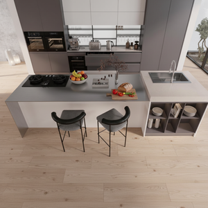 Tiroir coulissant multifonctionnel moderne et minimaliste en acier inoxydable pour armoire de <span class=keywords><strong>cuisine</strong></span>, résistant aux rayures, pour îlot de <span class=keywords><strong>cuisine</strong></span> <span class=keywords><strong>haut</strong></span>, idéal pour appartement - Product Image 2