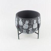 Ventes en gros de pots à fleurs en ciment au design classique pour la décoration de la maison et du jardin, utilisation en extérieur/intérieur