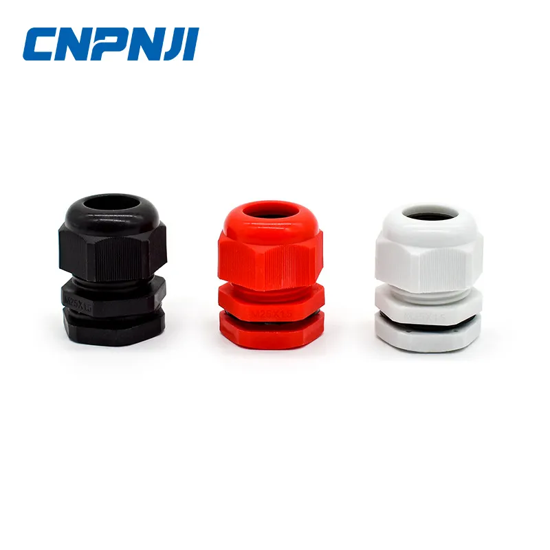 plastic waterproof wire nylon cable gland pg White/Black White ELectric Wire Connector High Quality UL94 Nylon Cable Gland