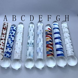Kleurrijke glazen <span class=keywords><strong>dildo</strong></span>, grote dubbelzijdige kristallen <span class=keywords><strong>dildo</strong></span> met blauwe spiraalvormige textuur voor vrouwen, mannen, koppels, seksspeeltje voor volwassenen - Product Image 2