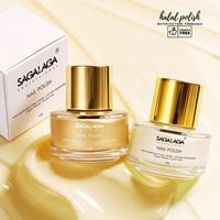 SAGALAGA 15ml Vernis à ongles végétalien Halal respirant à séchage rapide à base d'eau non toxique pour le nail art à domicile DIY Logo personnalisé