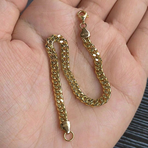 <span class=keywords><strong>Cadena</strong></span> Cubana de Oro Real de 18K, Sello AU750, Ancho de 4.2/5.4mm, Longitud Personalizada, Pulsera y Collar para Hombre y Mujer - Product Image 5