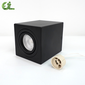 Plafonnier carré moderne GU10/5.3 LED monté en surface Design industriel Style <span class=keywords><strong>Spot</strong></span> carré Downlight lampe corps en fer - Product Image 5