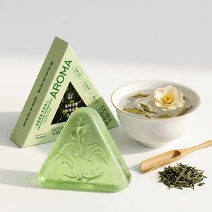 Jabón Sólido de Aceite Esencial de Árbol de Té Verde Seven para Cuero Cabelludo Escamoso, Limpieza Profunda, Anticaspa, Barra Refrescante - Product Image 1