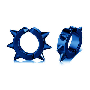 Pendientes de clip de acero inoxidable con forma de púa, estilo punk geométrico, joyería para fiesta, multicolor 1215-3 - Product Image 4