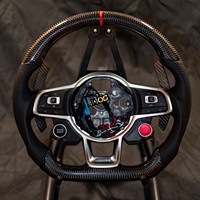 Livraison rapide Volant en cuir Volkswagen pour VW up Amarok Eos Transporter T-roc Beetle R Line Polo 6r Scirocco Jetta
