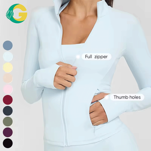 Chaqueta Deportiva GC 2026 para Mujer, Cuello Alto, Corte Ajustado, Cierre Completo, Manga Larga, para Yoga, Tallas Grandes - Product Image 2