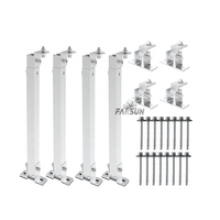 FarSun Support d'inclinaison du système de montage solaire en aluminium réglable Jambe arrière et avant pour modules PV encadrés