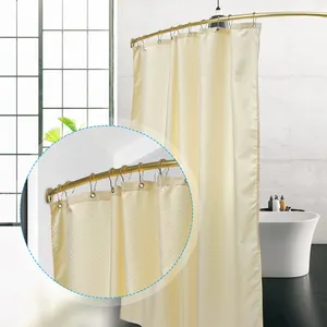 Metal Curved Shower Curtain Rod Track 48-72'' Adjustable Rustproof Curtain Poles Gold 304 Stainless Steel Shower Curtain Rod