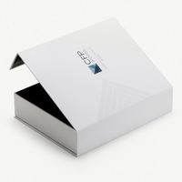 Luxus-Geschenk verpackungs boxen mit Schaufenster Kunststoff griff Benutzer definierter LOGO-bedruckter magnetischer Klapp karton