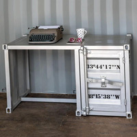 Bureau d'ordinateur modulaire en métal de style industriel moderne pour le bureau à domicile et une utilisation en coin