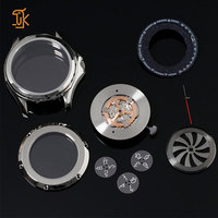 Montre OEM personnalisée en acier inoxydable 316L avec logo, mouvement mécanique à roue étoilée, heures sauteuses automatiques, montre unique d'usine