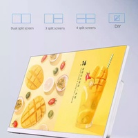 Menu papan nama Digital LCD untuk penggunaan luar ruangan untuk toko ritel Restoran edukasi Mall belanja tampilan layar iklan