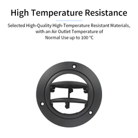 CAPEXRV 100mm Sortie d'aération de climatisation latérale pour toit, rotative, ronde, pour camping-car, bus, yacht